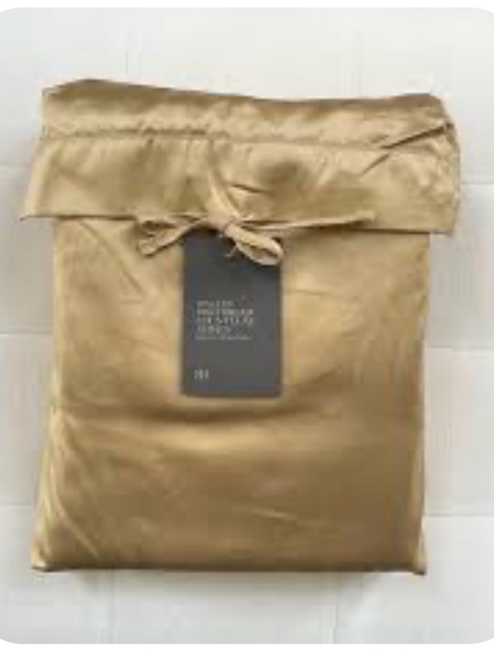 Restoration Hardware Italian Ultra-soft Sateen Twin Sheet Set Gold NWT luxe